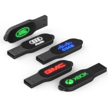 New Arrival Bulk Flash Drives glass electric gadget metal usb flash drive Promotional U disk for custom LED logo
